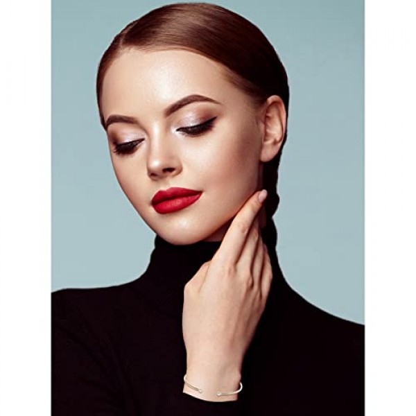 Miore Jewellery 여성용 0.11 캐럿 다이아몬드 팔찌와 다이아몬드 2개 화이트 골드 / 옐로우 골드 9 캐럿 / 375 골드