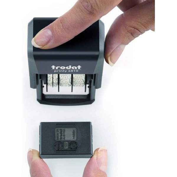 Printy 4850 및 시리즈 4850/L용 Trodat 교체용 패드 6/4850/2, 스탬프 색상 파란색/빨간색, 파란색/빨간색 2개 팩