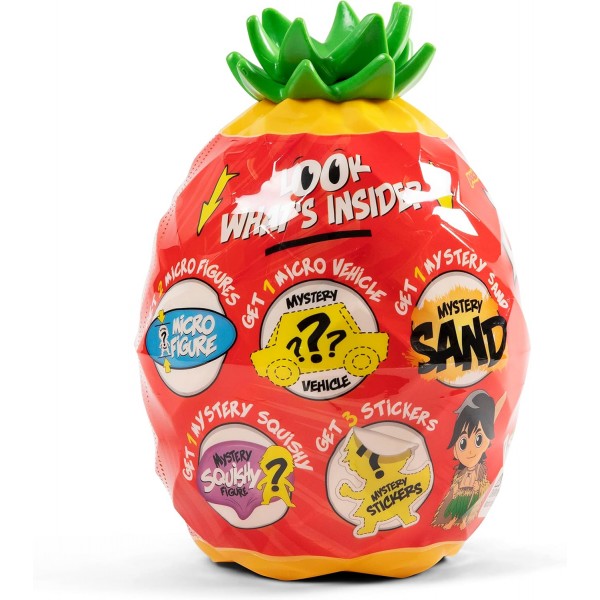 Ryan's World: Island Adventures - 미스터리 파인애플 에그 | Ryan의 섬 모험을 발견하십시오 | 수집 가능한 Ryan의 세계 서프라이즈 장난감 | 3세 이상 싱글용