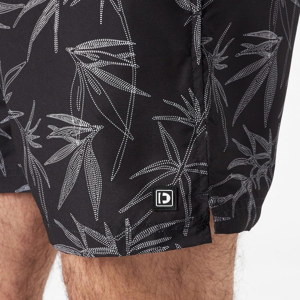 TOM TAILOR 데님 Herren Bade반바지 mit 프린트 M 29426 - 블랙 점선 잎 프린트