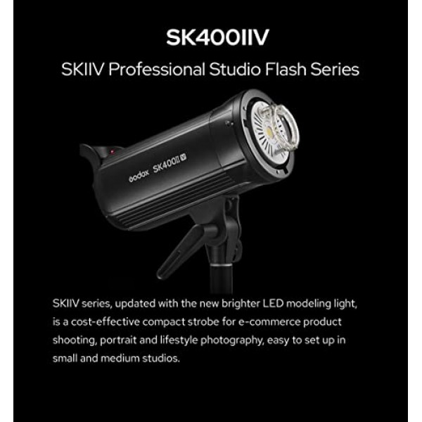 Godox SK400II-V 업그레이드된 400Ws GN65 전문 스튜디오 플래시 스트로브, LED 모델링 램프 내장 2.4G 무선 X 시스템 크리에이티브 슈팅 SK400II 업그레이드 110V