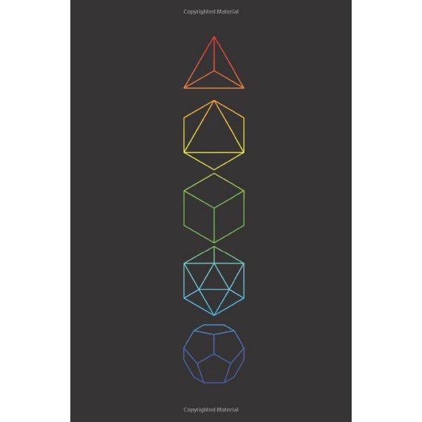 RAINBOW PLATONIC SOLIDS 아이소메트릭 도트 페이퍼 저널 노트: 6