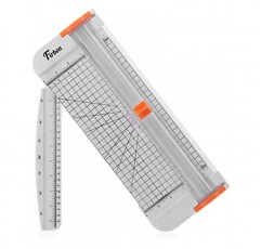 Firbon A4 종이 커터 공예 종이, 쿠폰, 라벨, 카드지(흰색)용 측면 눈금자가 있는 12인치 티타늄 종이 트리머 스크랩북 도구