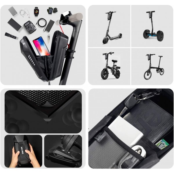 Reyzauyr E 스쿠터 액세서리, E 스쿠터 가방, 스쿠터 가방 전면 튜브 가방, 대형 핸들 가방, 방수, 전기 스쿠터용 전면 가방 Xiaomi MI Mijia M365/M365 Pro/Sedway ES/Ninebot/Folding Eva