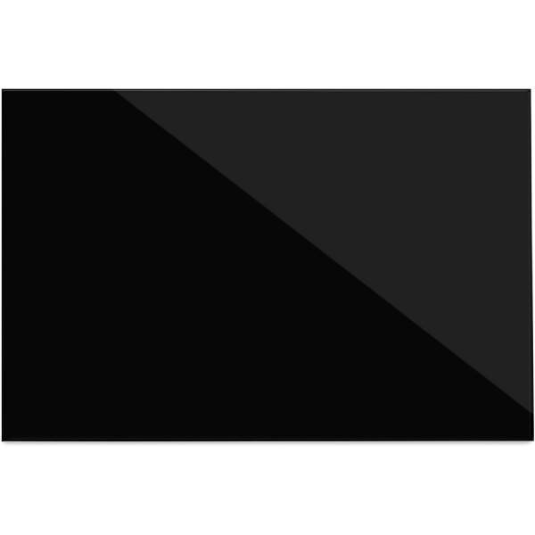 Navaris 마그네틱 보드 유리로 만든 마그네틱 보드 - 90x60cm 필기용 마그네틱 보드 - 블랙 마그네틱 보드 - 자석 펜 홀더 포함