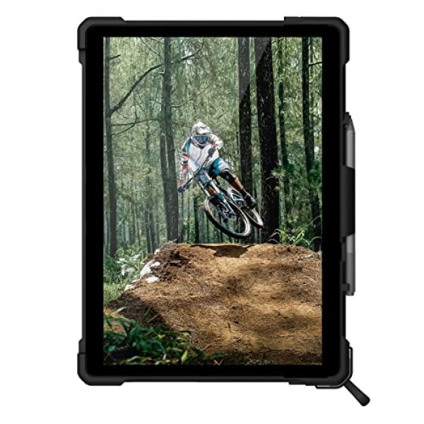 URBAN ARMOR GEAR UAG Microsoft Surface Pro 8 케이스 플라즈마(핸드 스트랩 및 어깨 스트랩 포함)용으로 설계 깃털처럼 가벼운 반투명 견고한 군용 낙하 테스트를 거친 보호 커버
