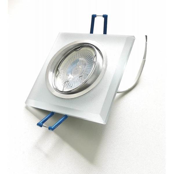 Trango 5개의 울트라 플랫 5와트 3단계 디밍이 가능한 LED 모듈 5TGMOCWSD 6000K 일광 백색으로 GU10 및 MR16 할로겐 램프 교체용, 매입형 조명, 천장 스포트라이트, 매입형 스포