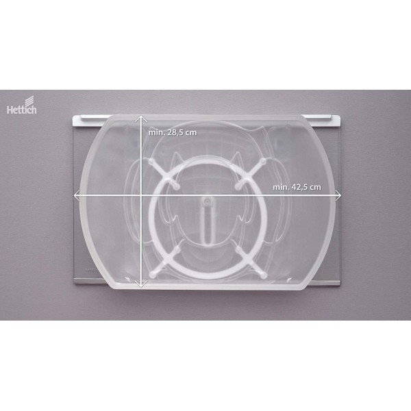 Hettich ComfortSpin 턴테이블 360° 회전 가능(정리대 냉장고, 욕실, 찬장; 식품 안전, 42.5x28.5 cm) 9264627