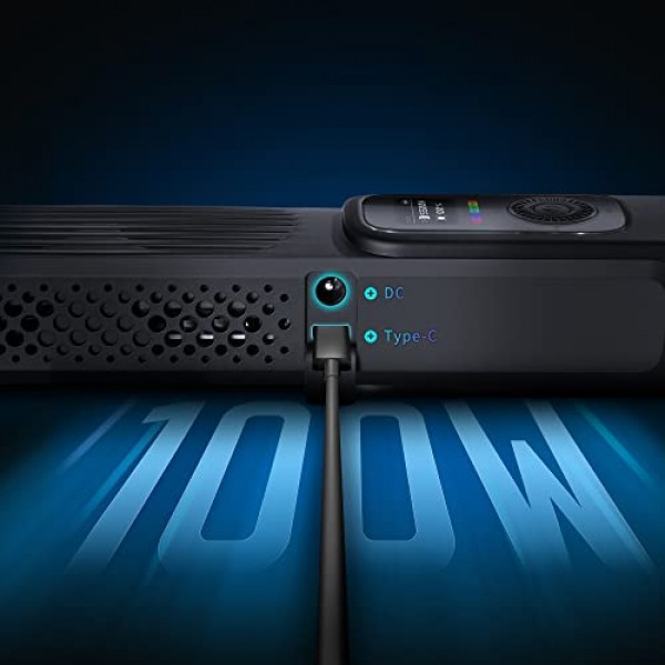 Zhiyun FIVERAY F100 RGB LED 조명, 100W 20708 Lux CRI 96+ 조광 가능 휴대용 LED 비디오 조명 막대, 검정색(표준)