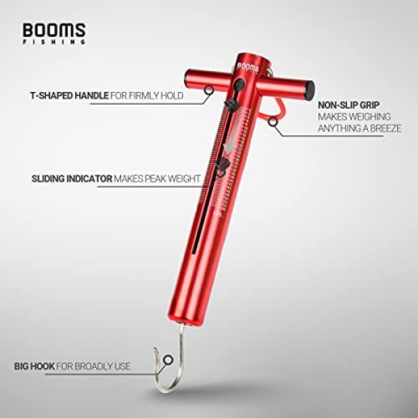 붐 낚시 TS1 알루미늄 튜브 스프링 및 후크 스케일 50LB/22KG
