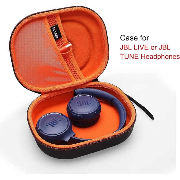 JBL LIVE 650BTNC, 500BT, 660NC 또는 JBL Tune 710BT, 660NC, 510BT 헤드폰용 L LTGEM 하드 케이스 휴대용 여행용 케이스(케이스만) 주황색