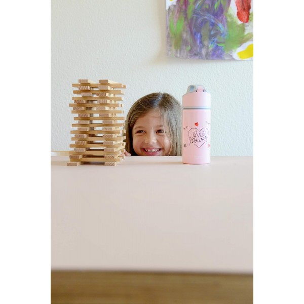 SIGG Miracle Kids Top 교체용 캡, 모든 알루미늄 및 Tritan Miracle Kids 병용 교체 부품(0.35L, 0.4L, 0.45L), 분홍색 빨대가 있는 SIGG 음료수 병용 교체용 캡