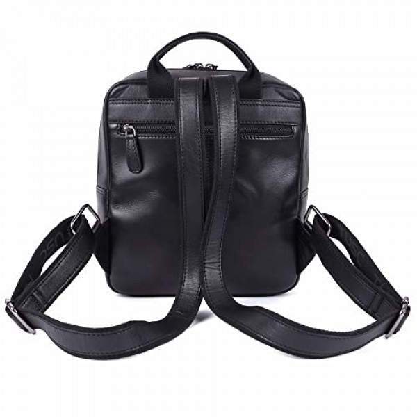 TUSC Cordelia 여성용 프리미엄 가죽 백팩, 세련된 데이팩, 24 x 27 x 9 cm