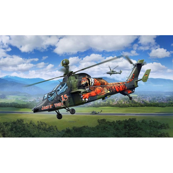Revell 03839 Eurocopter 15 Years Tiger 고급 사용자를 위한 충실한 모델 키트, 도색되지 않음