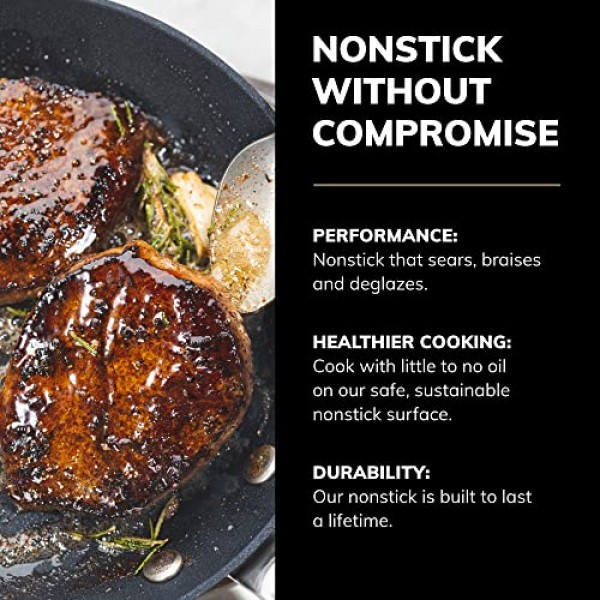 SCANPAN 프로페셔널 10피스 조리기구 세트 - 사용하기 쉬운 붙지 않는 조리기구 - 식기 세척기, 금속 기구 및 오븐 안전 - 덴마크산