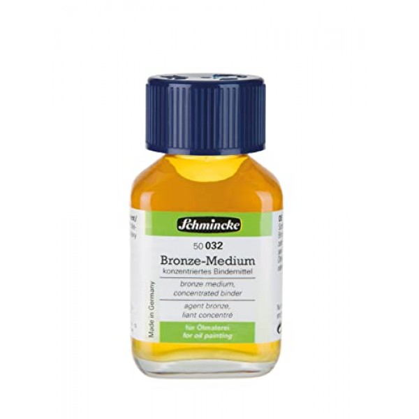 Schmincke - 청동 미디엄, 60ml, 50032025, 사전 프라이밍된 표면뿐만 아니라 유화에 무지개 빛깔의 금속 효과를 주기 위한 오일 브론즈용 즉시 사용 가능한 바인더