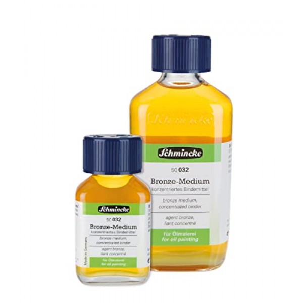 Schmincke - 청동 미디엄, 60ml, 50032025, 사전 프라이밍된 표면뿐만 아니라 유화에 무지개 빛깔의 금속 효과를 주기 위한 오일 브론즈용 즉시 사용 가능한 바인더
