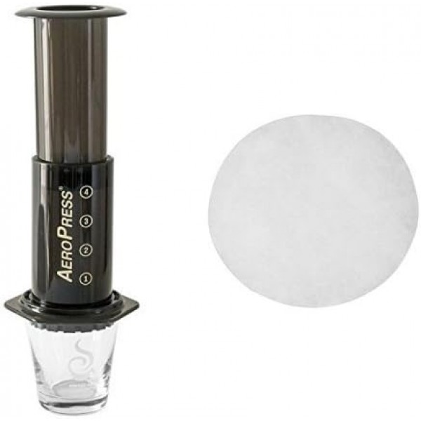 AeroPress 필터 페이퍼가 포함된 Aerobie AeroPress 커피 메이커, 350개 팩.