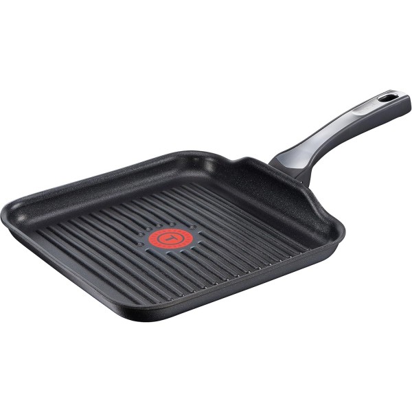 Tefal Expertise 26 x 26cm 알루미늄 그릴 팬, 추가 티타늄 층이 있는 들러붙지 않는 코팅, 인덕션을 포함한 모든 유형의 호브용