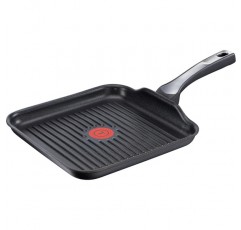 Tefal Expertise 26 x 26cm 알루미늄 그릴 팬, 추가 티타늄 층이 있는 들러붙지 않는 코팅, 인덕션을 포함한 모든 유형의 호브용