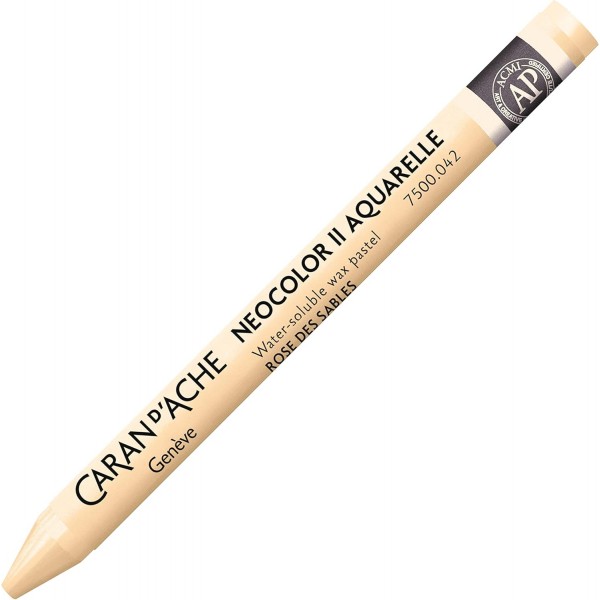 Caran d'Ache NEOCOLOR II 042 미트 컬러/미트 (7500.042) / 파스텔 10개 (1팩) / 수용성 왁스로 만든/ 종이 골판지용 유리 목재 가죽 패브릭 스톤