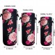 HAPLIVES 물병 토트 소녀 소년 성인을위한 어깨 끈이있는 1000ml/750ml/500ml 병용 절연 네오프렌 운반 가방 750ML/24oz Peony Blossom