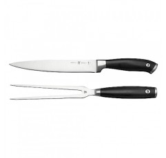 HENCKELS Forged Elite Razor-Sharp 2피스 조각 칼 세트, 100년 이상의 숙련된 기술을 바탕으로 제작된 독일 기술