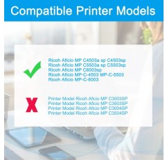 LCL 호환 토너 카트리지 841853 Aficio Mp C4503 MP C5503 MP C6003(1PK 블랙) Ricoh Aficio MP C4503a sp C4503sp C5503a sp C5503sp C6003sp MP-C-45503 MP-C-5용 교체