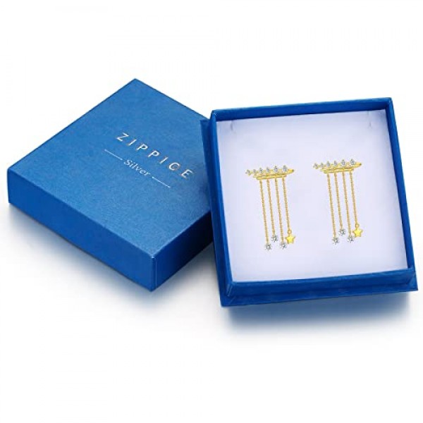 ZIPPICE 스터드 귀걸이 여성을위한 925 스털링 실버 귀걸이 저자 극성 귀걸이 여성을위한 보석 선물 십대 여성 소녀 어머니