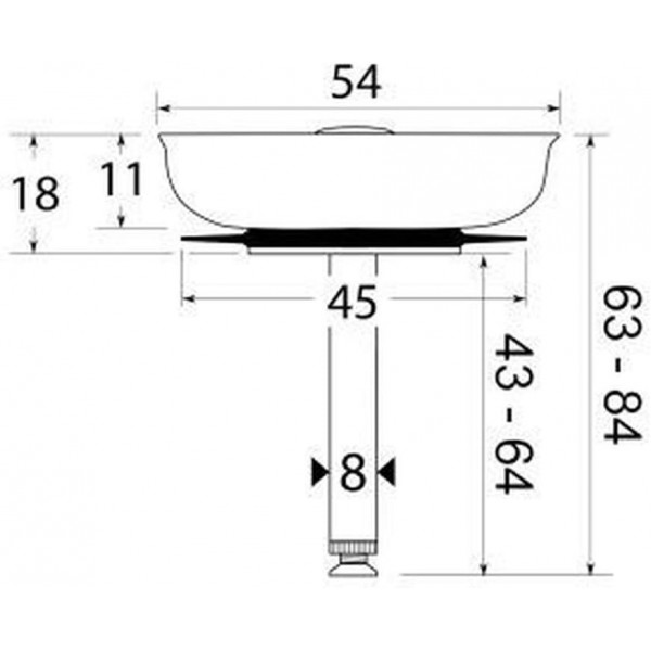Ø 54mm(1.5인치) 스트레이너 바스켓 편심 작동이 있는 싱크 배수용 스트레이너 바스켓 - Franke 싱크 유로폼 EFG 614용, 최대 건설 연도 2006