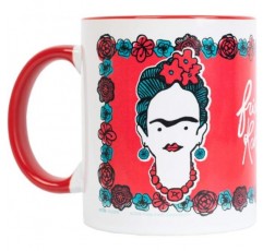 Grupo Erik 머그 Frida Kahlo | Alas pa Volar를 모티브로 한 커피 컵 | 330ml 용량의 커피 머그 | 화이트 찻잔 | 커피잔 Frida Kahlo | 아아 볼라