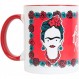 Grupo Erik 머그 Frida Kahlo | Alas pa Volar를 모티브로 한 커피 컵 | 330ml 용량의 커피 머그 | 화이트 찻잔 | 커피잔 Frida Kahlo | 아아 볼라