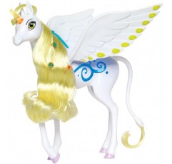 심바 109480095 빛과 소리가 있는 미아와 나 마법의 유니콘 온차오 & 109480092 날개와 머리핀, 스타일링 브러시가 움직일 수 있는 미아와 나 유니콘 캬라, 20cm, 3세부터