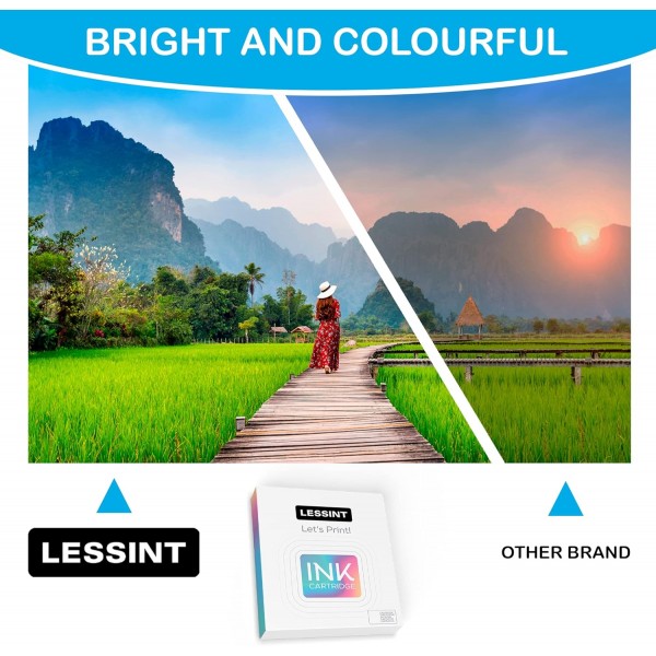Lessint INK-TANK 603XL - Epson XP-2100 XP-2105/XP-3100/XP-3105/XP-4100/XP-4105/WF-2810/WF-2830/WF-2835/WF용 5팩 카트리지 교체 가능 호환 카트리지 -2850