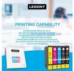 Lessint INK-TANK 603XL - Epson XP-2100 XP-2105/XP-3100/XP-3105/XP-4100/XP-4105/WF-2810/WF-2830/WF-2835/WF용 5팩 카트리지 교체 가능 호환 카트리지 -2850