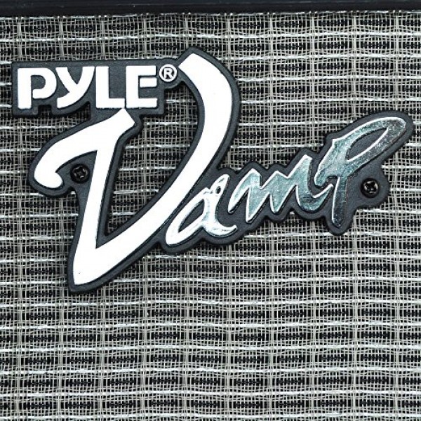 Pyle 30W VampSeries 앰프 - 3밴드 EQ 및 오버드라이브 포함, 바삭바삭하고 강력한 사운드를 위한 클린 및 오버드라이브 채널 포함, 20Hz ~ 15kHz 주파수 응답, 블랙
