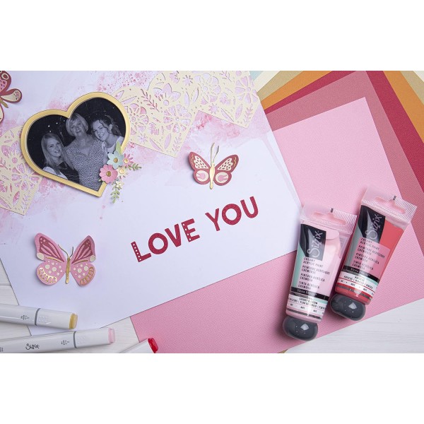 Sizzix Effectz 크리미 매트 아크릴 페인트 히비스커스 60ml