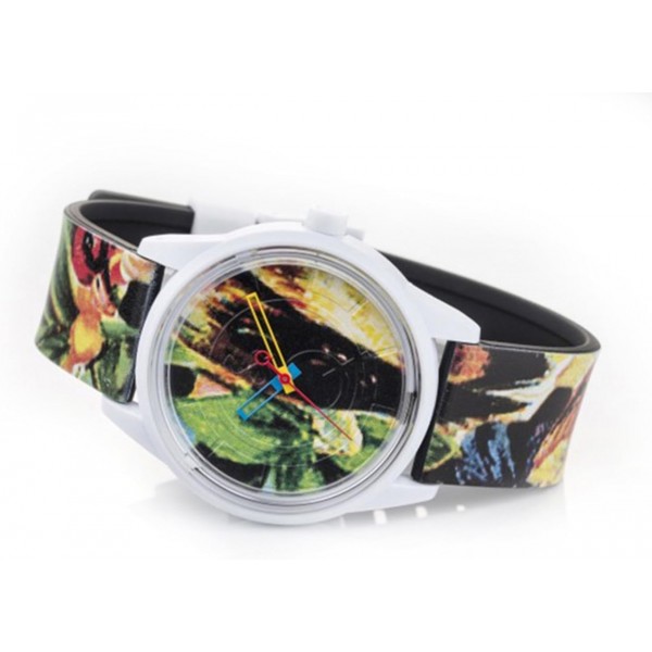 Q&Q SmileSolar The Spice Designs Limited Collection 꽃무늬 RP00J026Y Powered by Solar