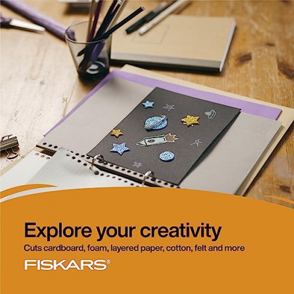 Fiskars 8인치 청소년 가위, 15세 이상, 블루