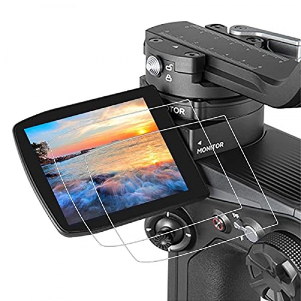 PCTC Weebill 2 카메라 안정기 디스플레이 화면 보호기 Zhiyun Weebill 2 카메라 안정기와 호환 가능, 0.3mm 9H 경도 강화 유리 플림 설치 용이(2팩)