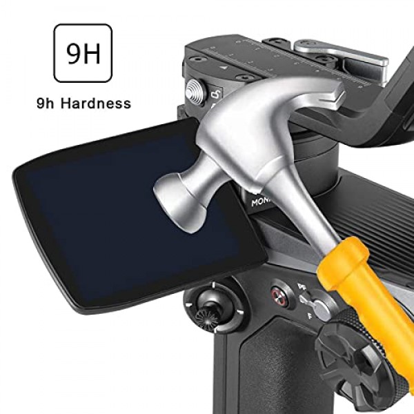 PCTC Weebill 2 카메라 안정기 디스플레이 화면 보호기 Zhiyun Weebill 2 카메라 안정기와 호환 가능, 0.3mm 9H 경도 강화 유리 플림 설치 용이(2팩)