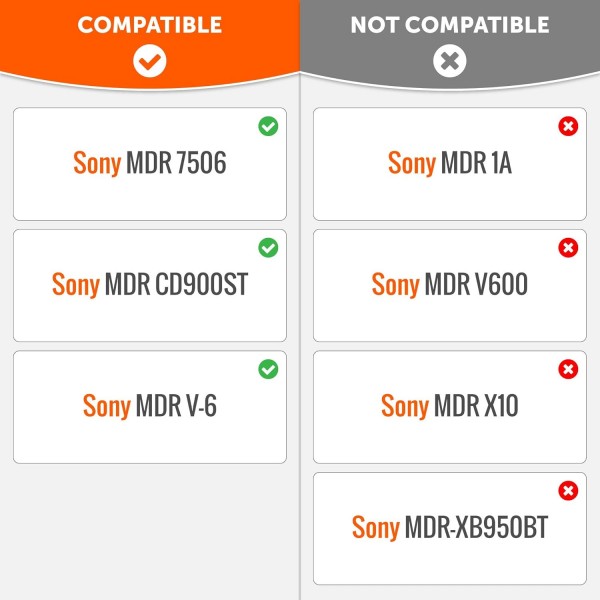 Sony MDR 7506용 WC Wicked Cushions 교체용 이어 패드 | 더 부드러운 가죽, 고급스러운 메모리 폼, 타의 추종을 불허하는 내구성 | MDR 7506 / MDR V6 / MDR CD900ST(검은색)와 호환 가능