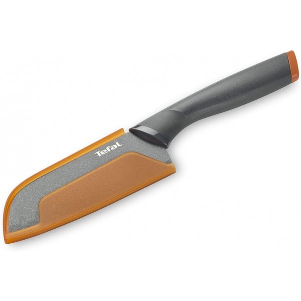 Tefal Fresh Kitchen K12201 Santoku-Messer 12cm, 안트라지트/오렌지 12cm Santoku-Messer