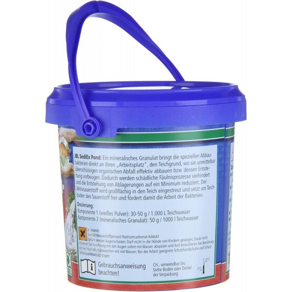 JBL Sedi Ex Pond 27331 연못 슬러지를 분해하는 박테리아 및 활성 산소, 1kg