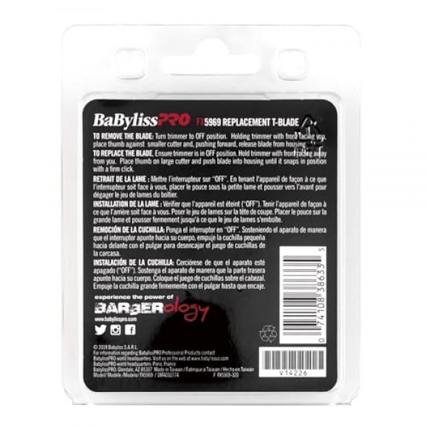 BaBylissPRO Barberology FlashFX/EtchFX 트리머 및 교체용 블레이드(별도 판매)