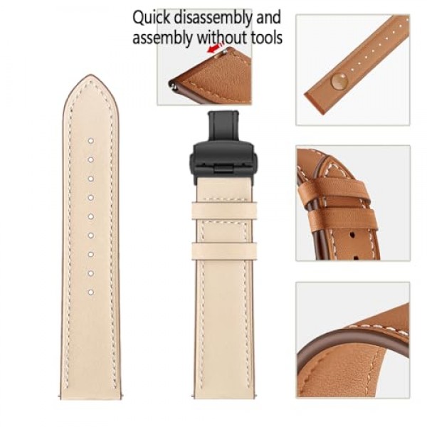 여성용 정품 가죽 시계 밴드 남성용 퀵 릴리스 스프링 바 밴드 20mm 22mm 탑 소 가죽 송아지 가죽 손목 밴드 교체 시계 밴드 스트랩