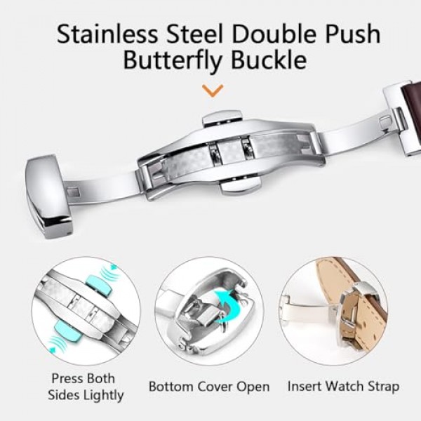 여성용 정품 가죽 시계 밴드 남성용 퀵 릴리스 스프링 바 밴드 20mm 22mm 탑 소 가죽 송아지 가죽 손목 밴드 교체 시계 밴드 스트랩