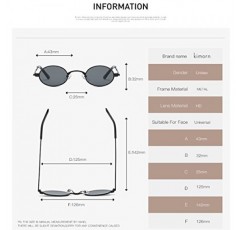 Kimorn 선글라스 작은 둥근 금속 프레임 타원형 캔디 색상 남여 안경 K0577