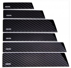 Asaya 프로페셔널 나이프 엣지 가드 - 범용 블레이드 커버 - 추가 강도, ABS 플라스틱 및 BPA 프리 펠트 라이닝, 무독성 및 식품 안전 - 나이프는 포함되지 않음(6개)