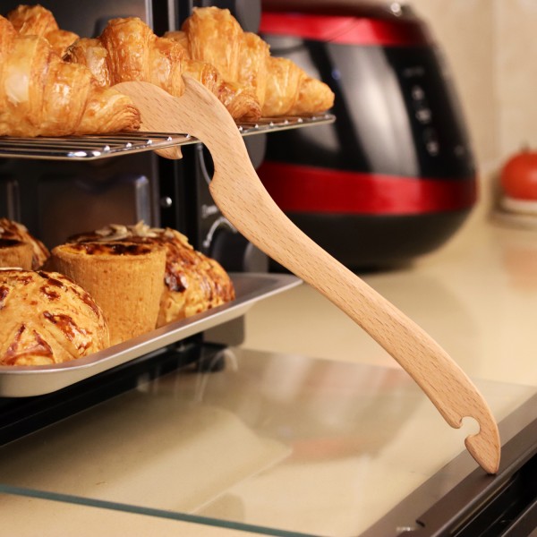 오븐 랙 풀러, 목재 오븐 랙 푸시 풀 도구, 화상 방지, 뜨거운 랙을 안전하게 꺼내기, 긴 핸들 토스터 오븐 액세서리, 주방 오븐, 토스터 오븐, 에어 프라이어 등에 적합